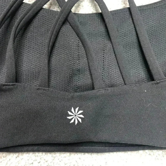 Athleta Sports BraBlack Color Removable Pads Cross Back Straps - Picture 5 of 8